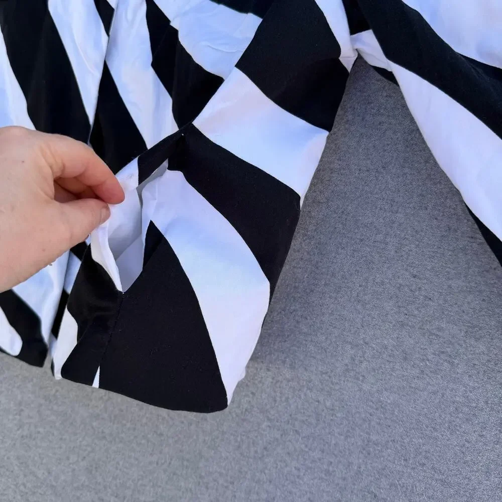 Sandro SportwearZebra Print Jacket Black White Cropped Button Front Women M